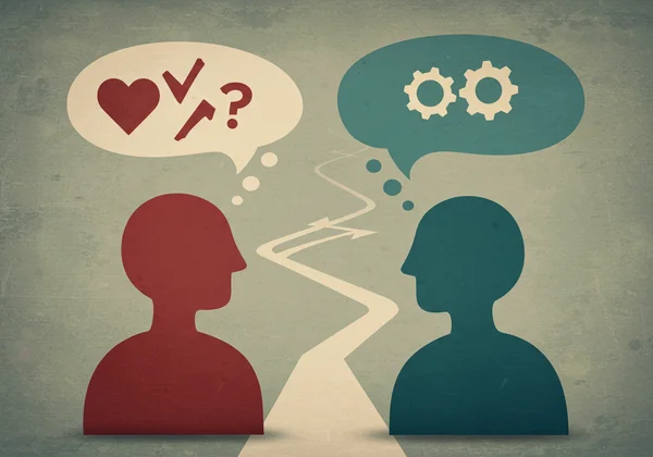 A visual metaphor for communication breakdown in relationships