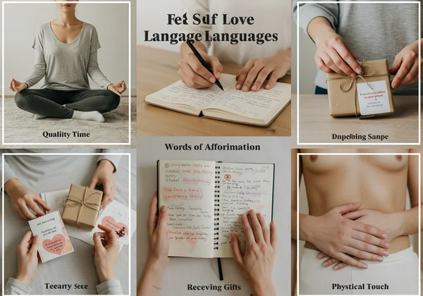Montage of various self-care activities and love languages