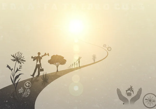 Symbolic path representing continuous self-love and growth