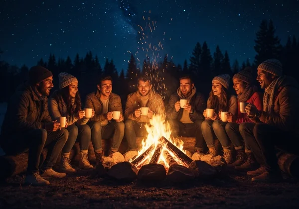 คู่รักแบ่งปันกาแฟยามเช้า สบตากัน