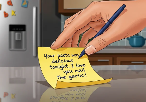 Sticky note with a sincere, specific affirmation